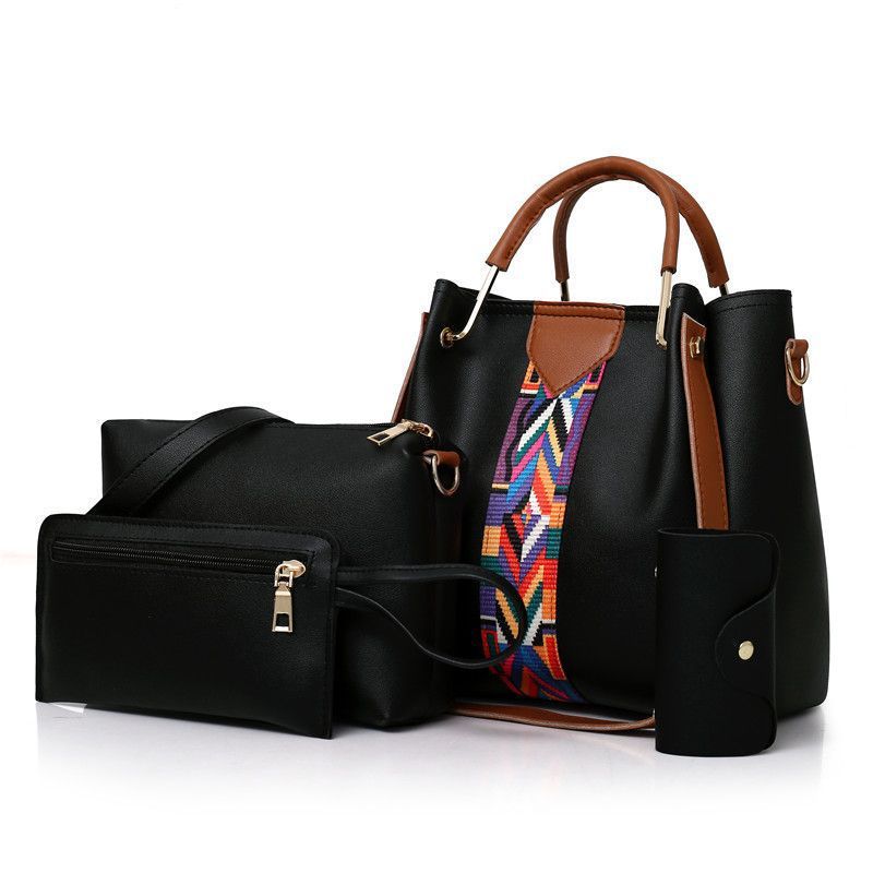 Patchwork Color Women bag high quality PU Leather Women - globaltradeleader