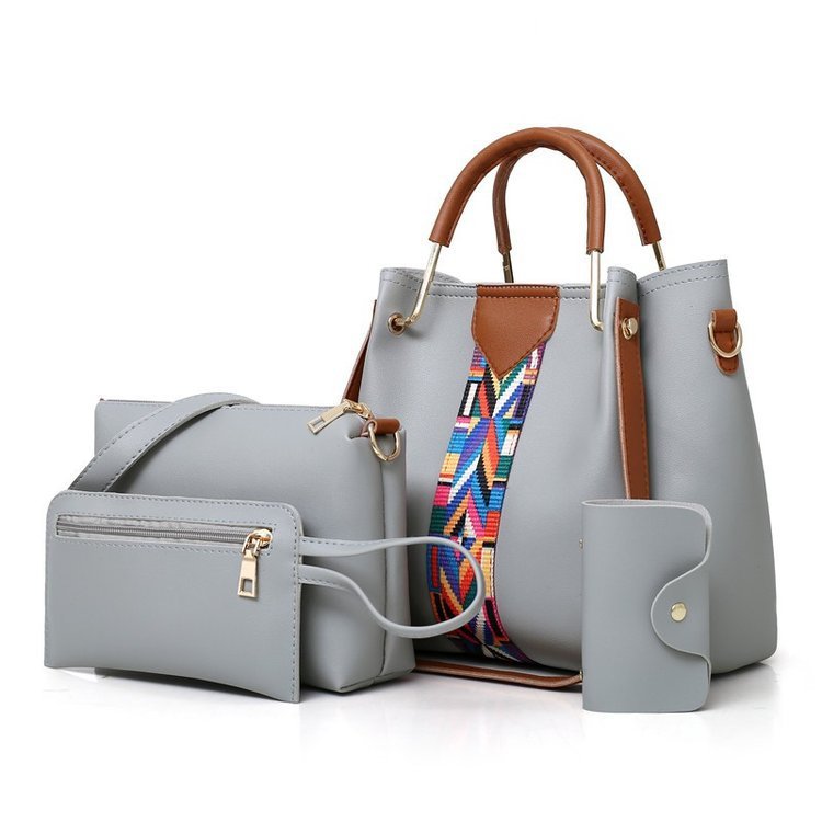 Patchwork Color Women bag high quality PU Leather Women - globaltradeleader