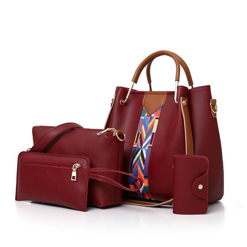 Patchwork Color Women bag high quality PU Leather Women - globaltradeleader