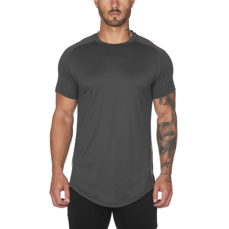 T-shirt Men's Slim Round Neck Mesh Breathable Short Sleeves - globaltradeleader