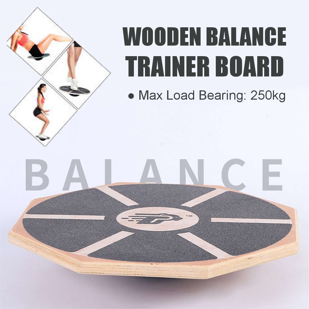 Wooden Octagonal Balance Trainer Board Twist Board Workout Balance Training Sport Yoga Fitness Tool