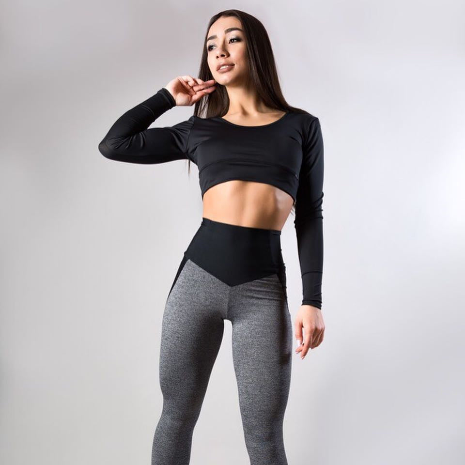 Contrasting Color Stitching Hip-Lifting Slim-Fitting Sports Running FitnessYoga Leggings - globaltradeleader