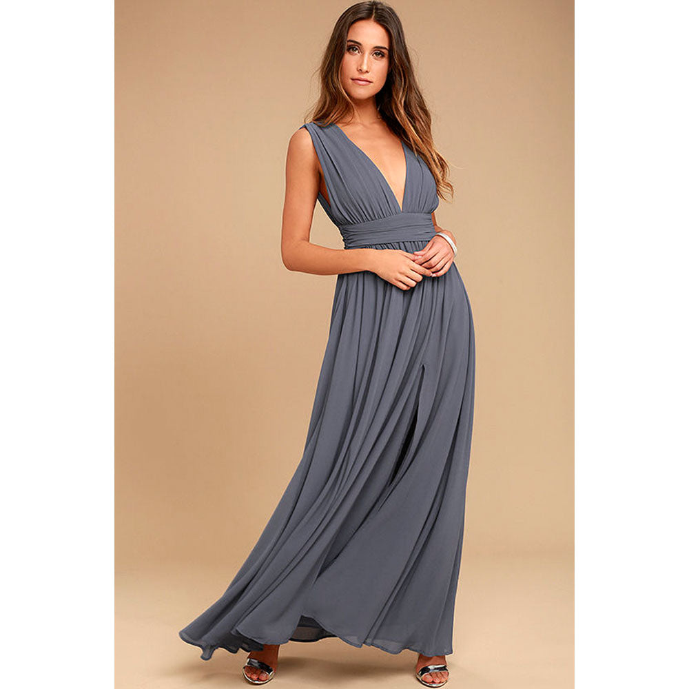 Women's Fashion Deep V Sleeveless Long Dress - globaltradeleader