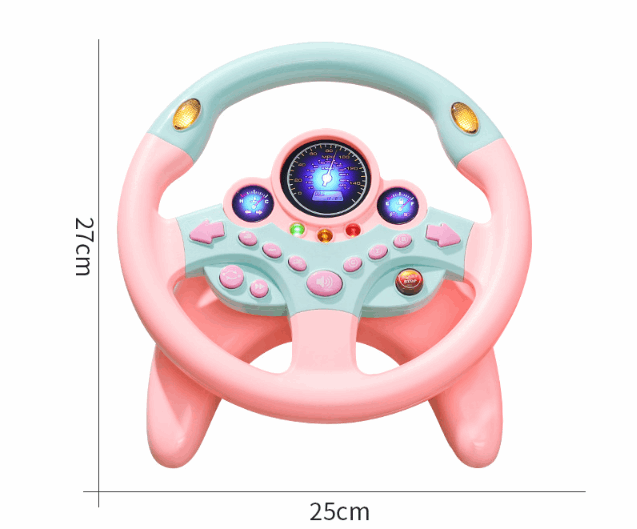 Eletric Simulation Steering Wheel Toy with Light Sound Kids Early Education Toy
