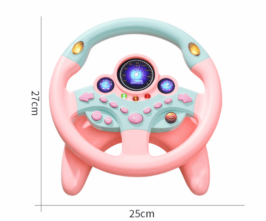 Eletric Simulation Steering Wheel Toy with Light Sound Kids Early Education Toy