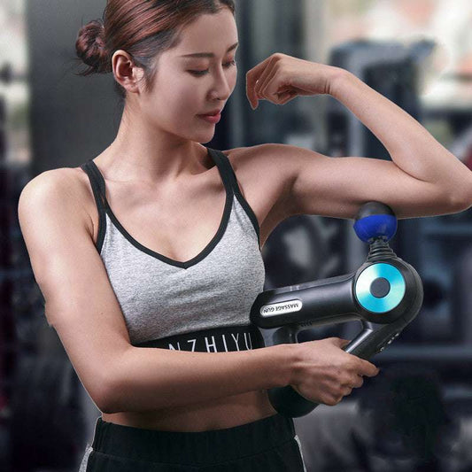 Triangle Fascia Gun Muscle Relaxer Electric Home Fitness Massage Gun - globaltradeleader