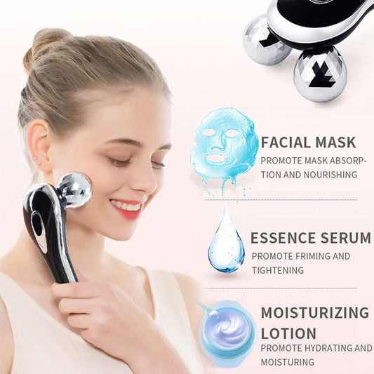 3D Roller Beauty Apparatus Facial Massage Apparatus Facial Thin Double Chin - globaltradeleader
