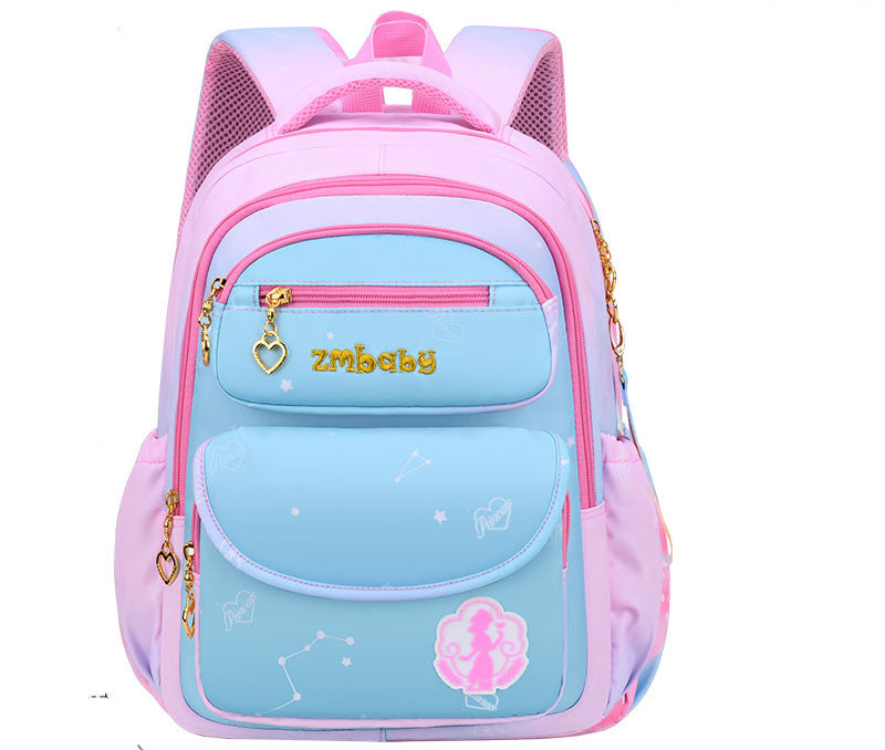 Kamida Primary School Schoolbag Female Sweet And Cute Gradient Backpack 1-3-6 Grade Large Capacity