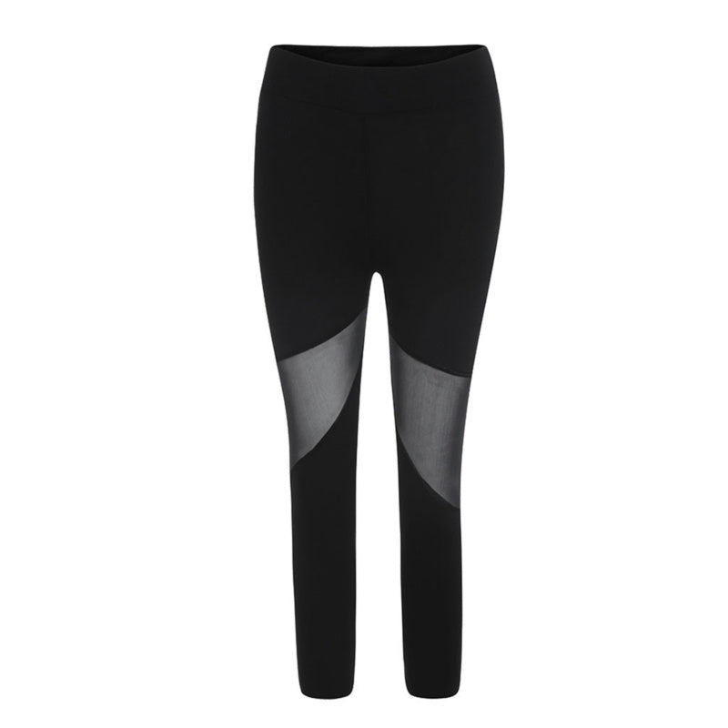 Women Leggings Gothic Insert Mesh Design Trousers Pants Big - globaltradeleader