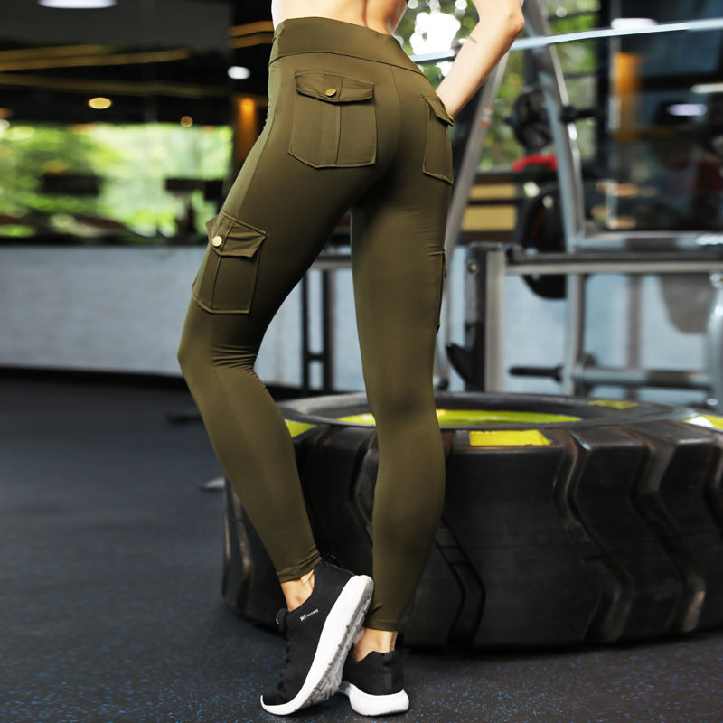 Skinny slim high elastic gym pants - globaltradeleader