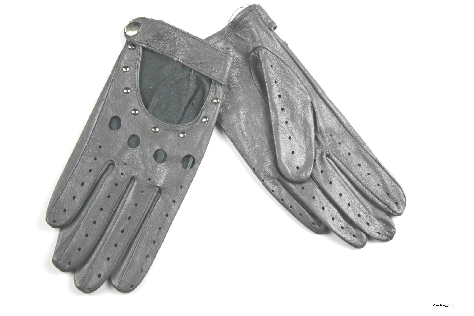 Leather Motorcycle Cycling Gloves Sheepskin With All Fingers