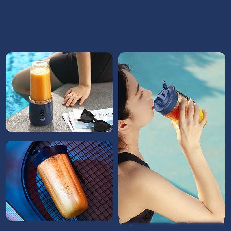 6blade Portable Blender Mini Juicer Cup Extractor Smoothie USB Charging Fruit Squeezer Blender Food Mixer Ice Crusher Portable Juicer Machine - globaltradeleader