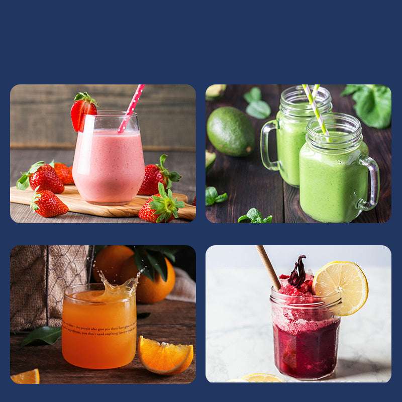 6blade Portable Blender Mini Juicer Cup Extractor Smoothie USB Charging Fruit Squeezer Blender Food Mixer Ice Crusher Portable Juicer Machine - globaltradeleader