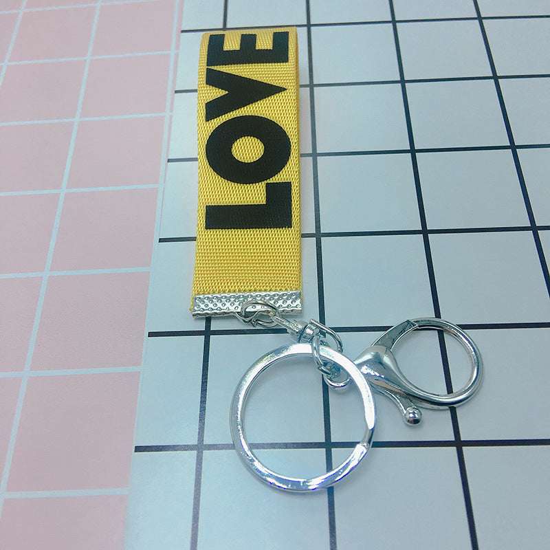 Letter LOVE Ribbon Keychain Pendant Gifts Pendant Accessories
