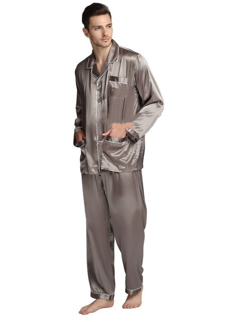 Mens Pajama Set Winter Sleepwear Men Homewear Warm Nightwear