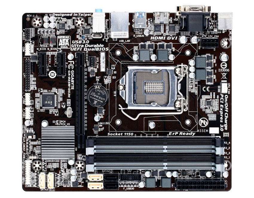 Gigabyte Ga-B85M-Ds3H B85 Motherboard Supports 1150-Pin b85m-f h81 z87