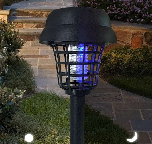 Cross-Border Solar Mosquito Killing Lamp Insecticidal WhiteLight Purple Outdoor Lawn Lamp LED Electronic Mosquito Repellent Lamp - globaltradeleader