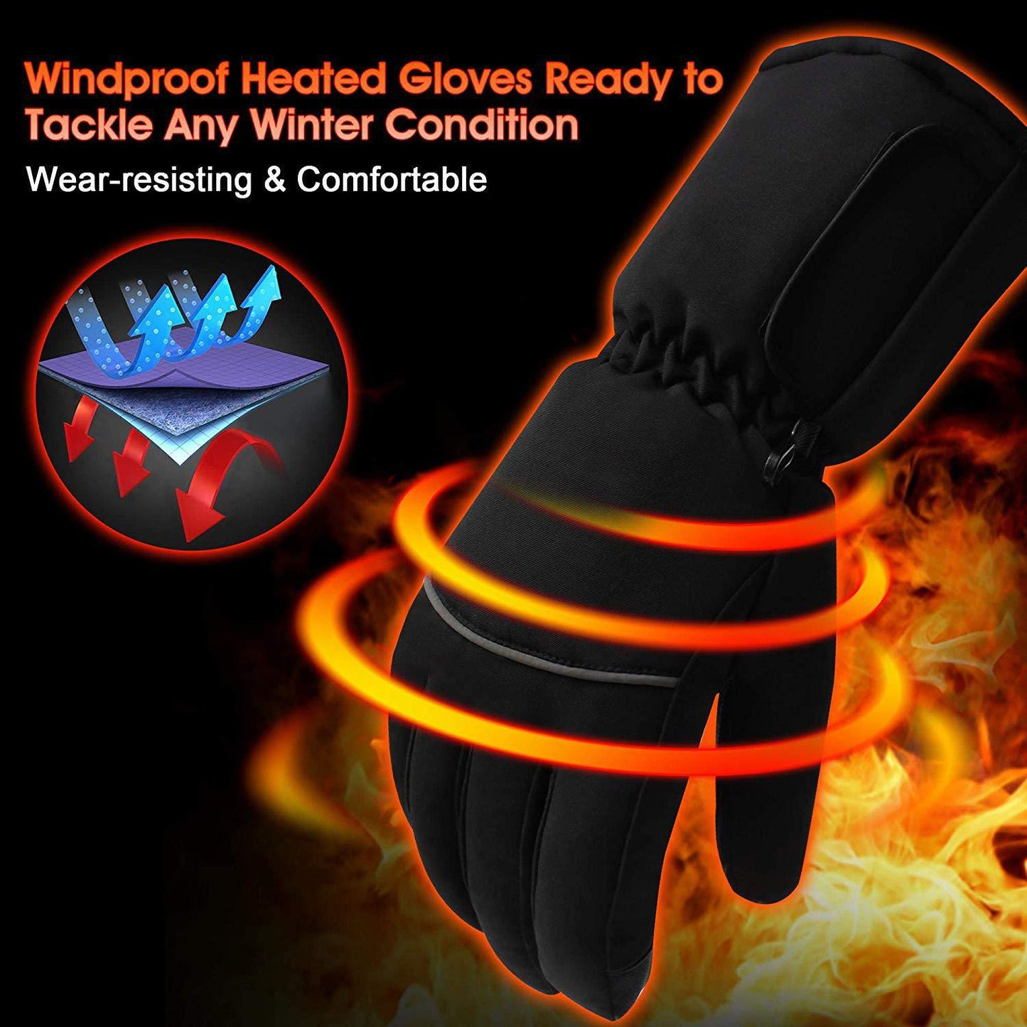 Five-Finger Heating Electric Heating Gloves