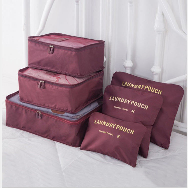 6 PCS Travel Storage Bag Set for Clothes Tidy Organizer