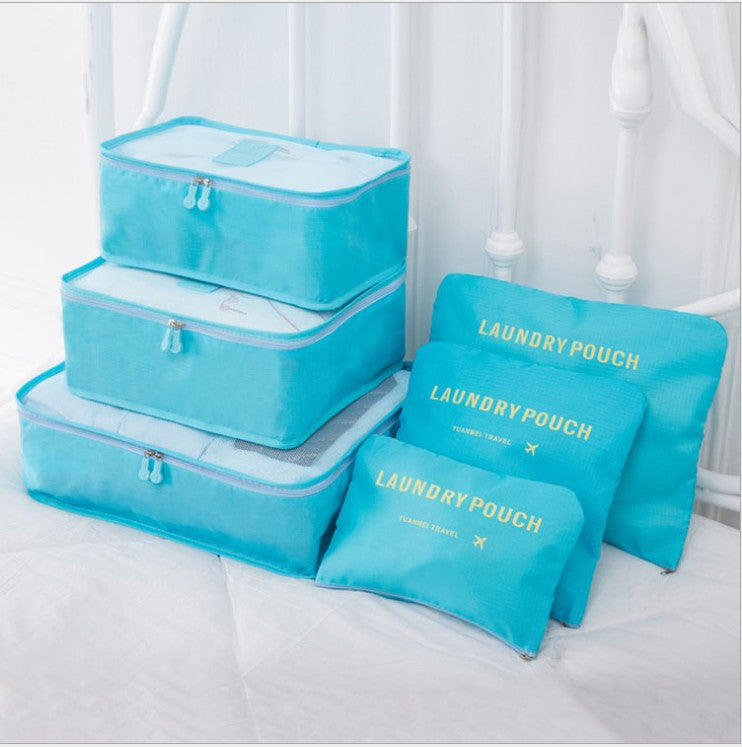 6 PCS Travel Storage Bag Set for Clothes Tidy Organizer