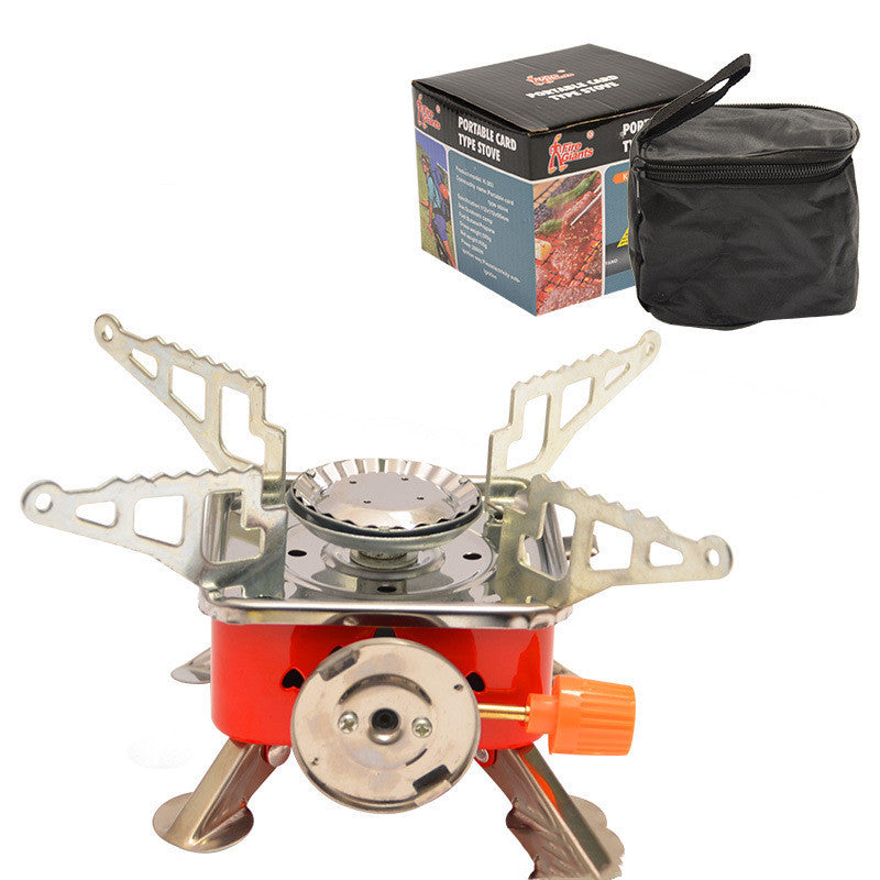 Outdoor Mini Small Square Stove Gas Stove Portable Folding Cassette Stove Camping Stove Picnic Cooker - globaltradeleader