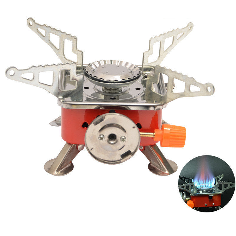 Outdoor Mini Small Square Stove Gas Stove Portable Folding Cassette Stove Camping Stove Picnic Cooker - globaltradeleader