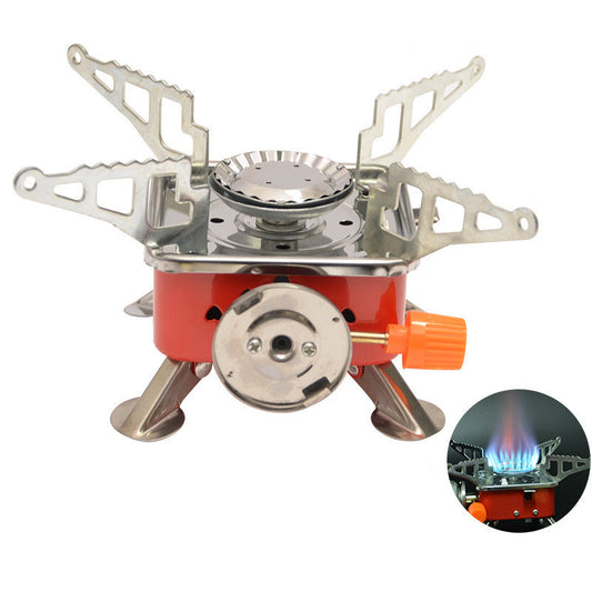 Outdoor Mini Small Square Stove Gas Stove Portable Folding Cassette Stove Camping Stove Picnic Cooker - globaltradeleader