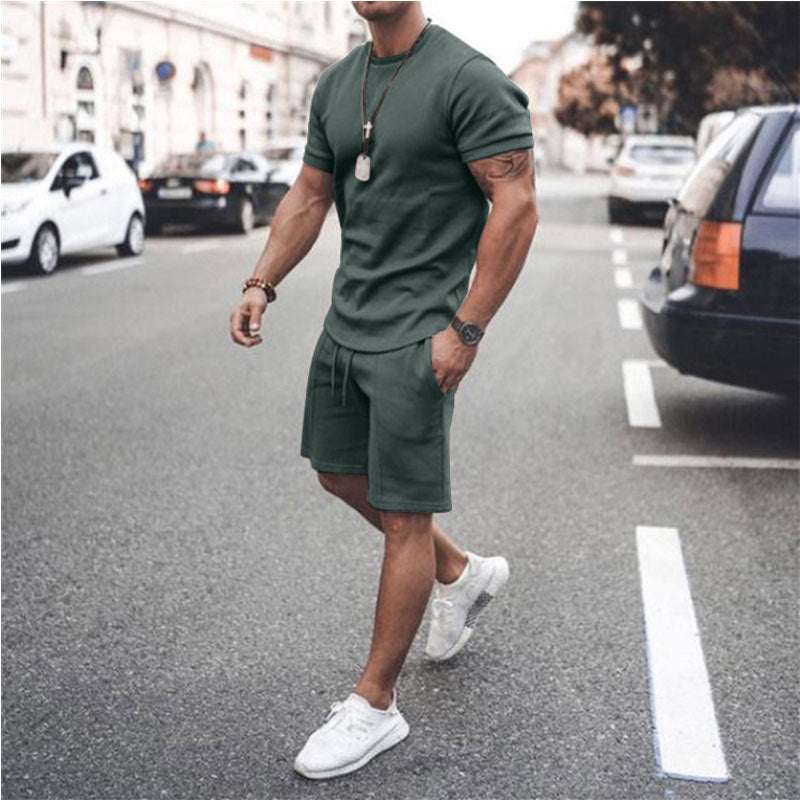 Short Sleeve Shorts Two-Piece Sports And Leisure - globaltradeleader