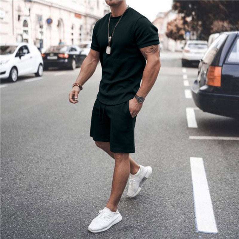 Short Sleeve Shorts Two-Piece Sports And Leisure - globaltradeleader