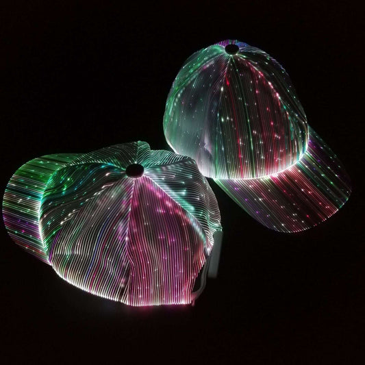 Luminous Baseball Cap Halloween Outdoor Fiber Optic Luminous Cap LED Luminous Cap - globaltradeleader