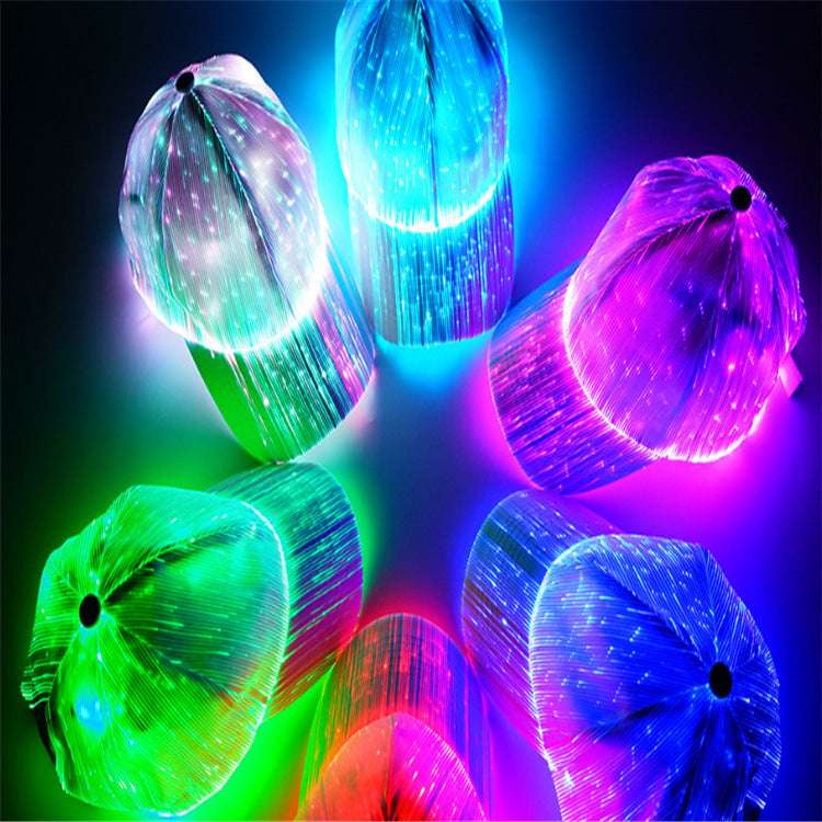 Luminous Baseball Cap Halloween Outdoor Fiber Optic Luminous Cap LED Luminous Cap - globaltradeleader