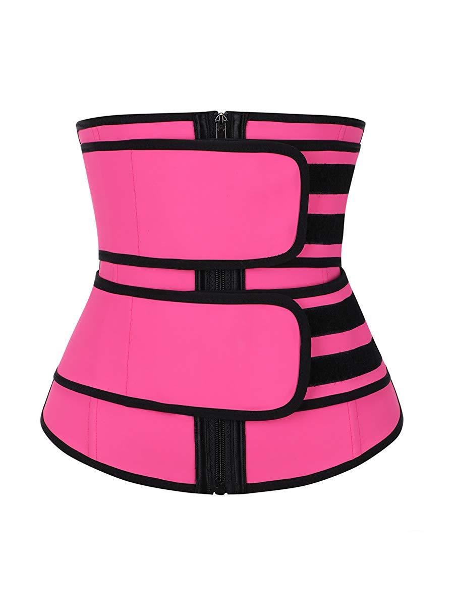 Double Waist Belt Waist Trainer Steel Bone Corset Waist Trainer Neoprene Corset - globaltradeleader
