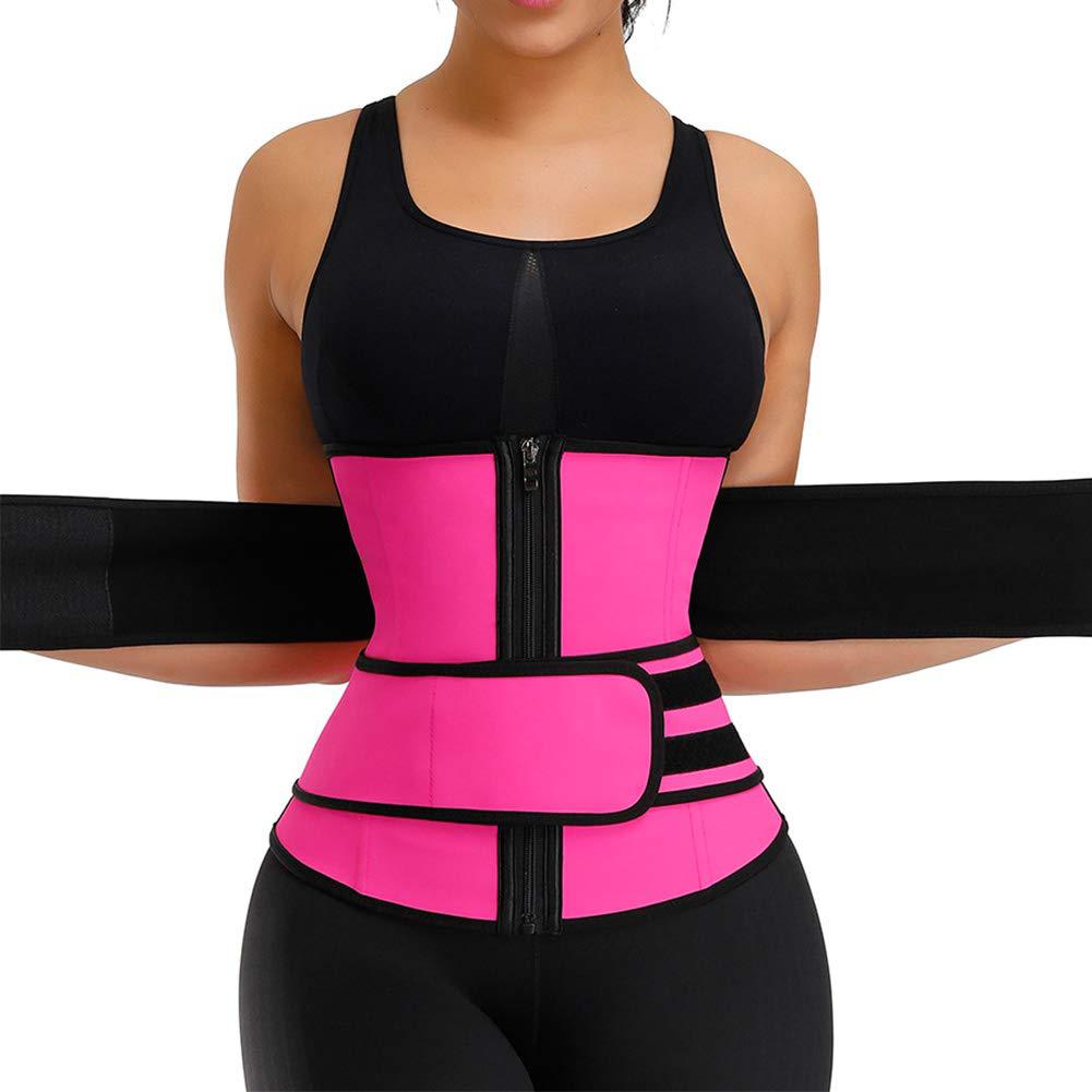 Double Waist Belt Waist Trainer Steel Bone Corset Waist Trainer Neoprene Corset - globaltradeleader