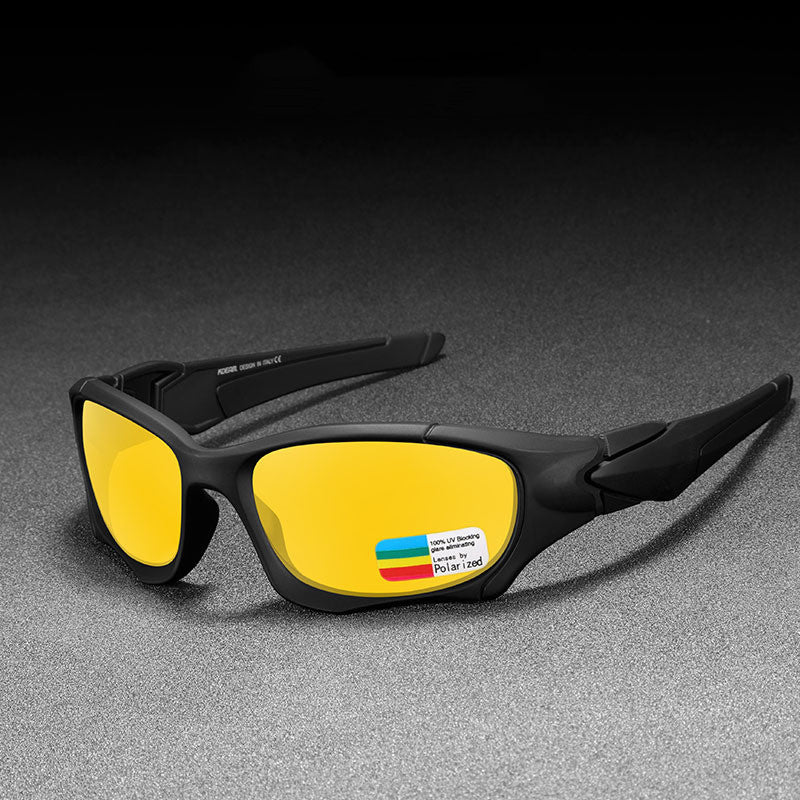 Polarized Real Film Cycling Sports Sunglasses, Night Vision Colorful Mirror Men'S And Women'S Sun Sunglasses