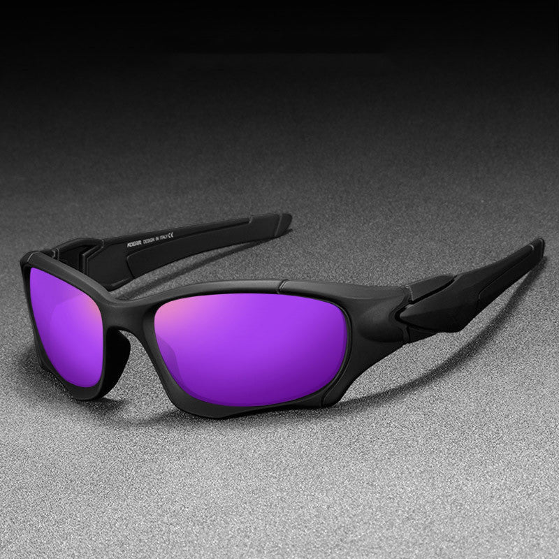 Polarized Real Film Cycling Sports Sunglasses, Night Vision Colorful Mirror Men'S And Women'S Sun Sunglasses