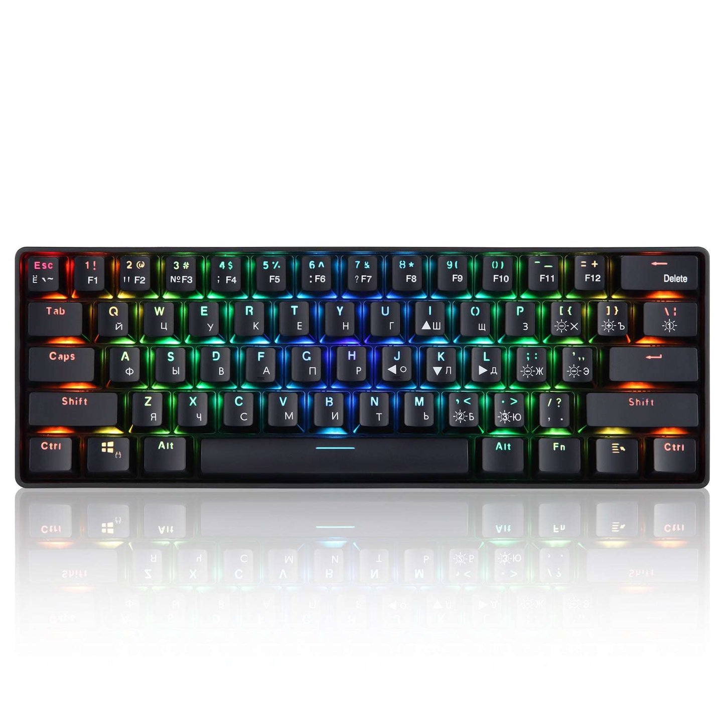 2021 Upgraded New Rgb Wireless 2.4G Dual-Mode 61-Key Mechanical Keyboard