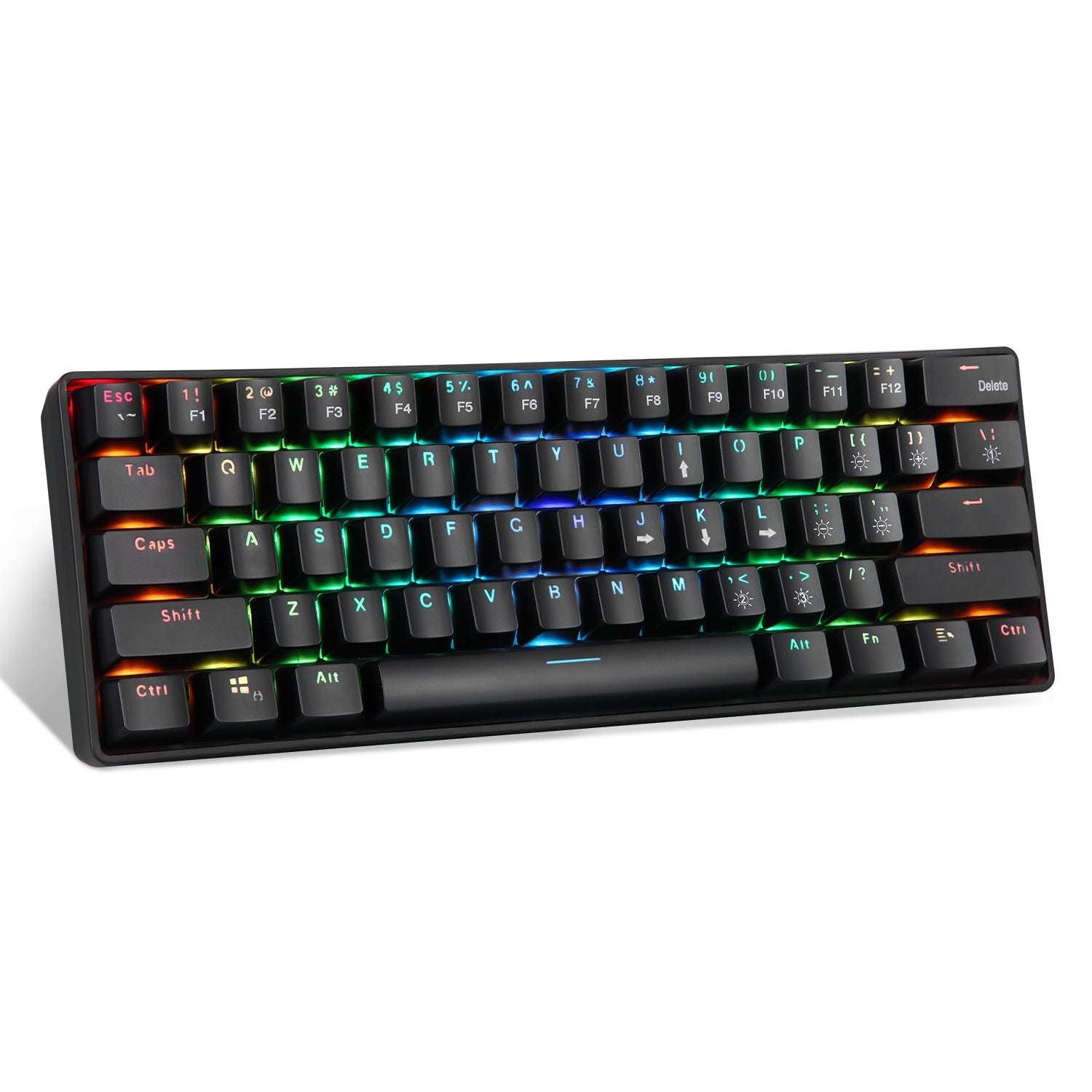 2021 Upgraded New Rgb Wireless 2.4G Dual-Mode 61-Key Mechanical Keyboard