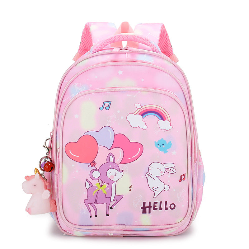 Rainbow Gradient Cartoon Tutoring Children Backpack Elementary School Schoolbag