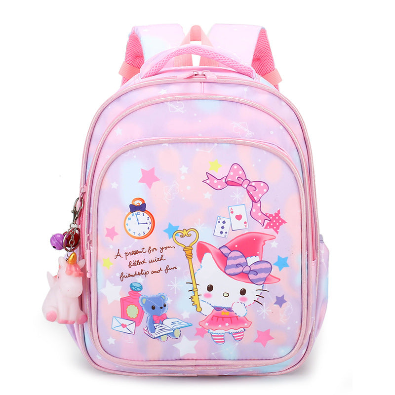 Rainbow Gradient Cartoon Tutoring Children Backpack Elementary School Schoolbag