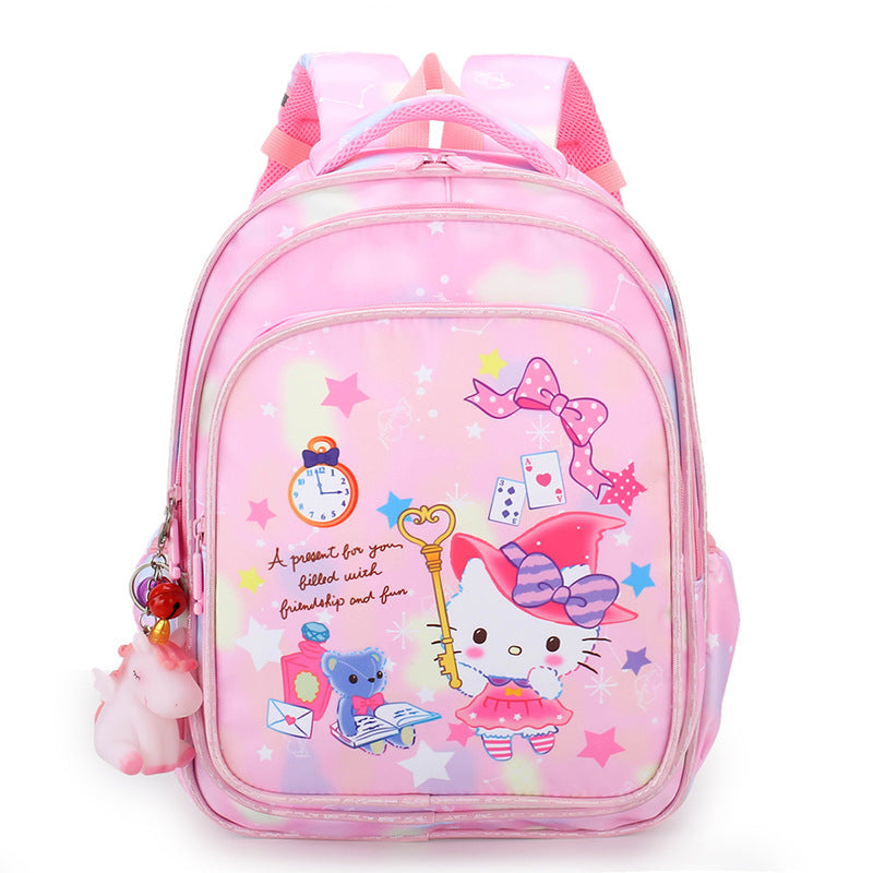 Rainbow Gradient Cartoon Tutoring Children Backpack Elementary School Schoolbag