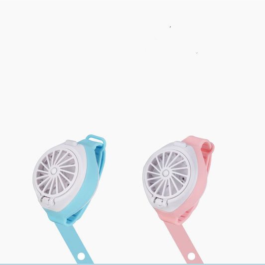 Children's Watch Automatic Bubble Blowing Machine Mini Portable USB Charging Spray Three-speed Watch Fan - globaltradeleader