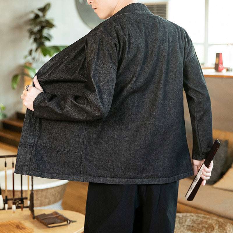 Chinese Tang suit youth cardigan plus size Hanfu