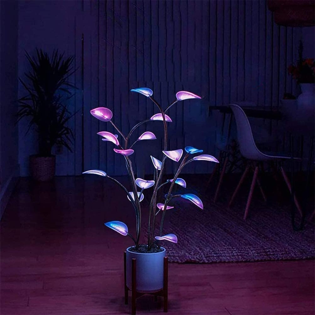 Plant Lamp LED Night Lights Artificial Houseplant Bonsai Plant Lamps LED Decor Plant For Home Decor Bedroom Plant Lights Decor - globaltradeleader