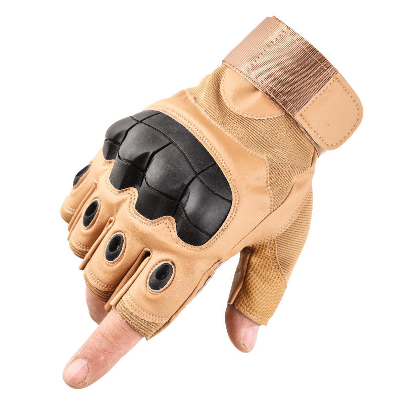 Military Tactical Rigid Knuckle Leather Gloves With Touch Screen Full Finger For Motorcycle Riding Army Winter Cycling Mittens