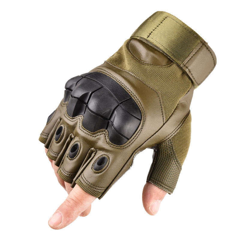 Military Tactical Rigid Knuckle Leather Gloves With Touch Screen Full Finger For Motorcycle Riding Army Winter Cycling Mittens