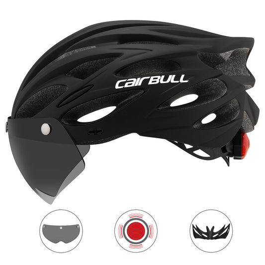 Cairbull Allroad Road Mountain Bike Riding Helmet With Lens And Brim Tail Light