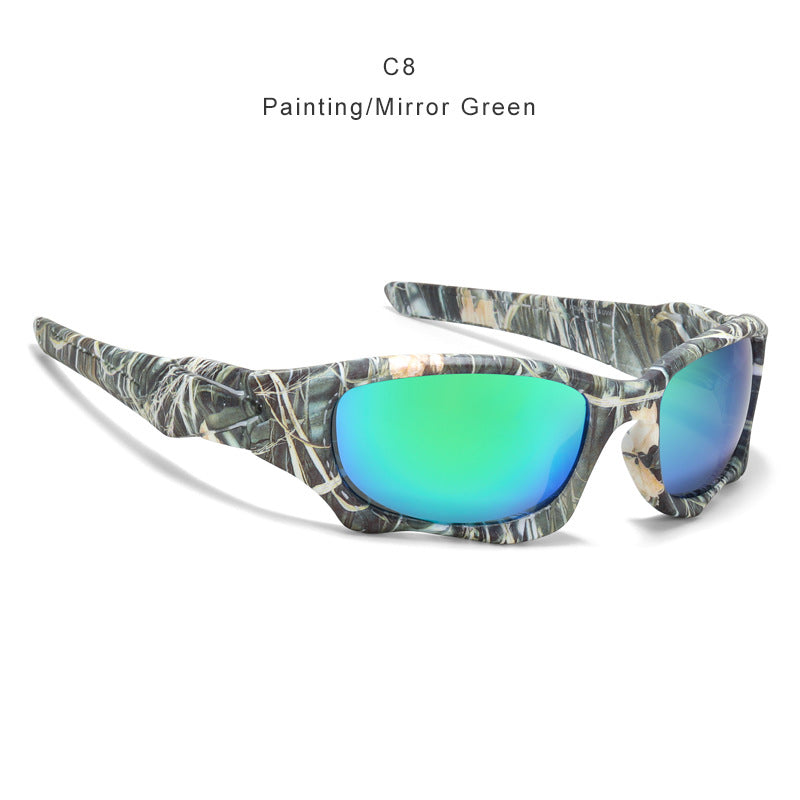 Polarized Real Film Cycling Sports Sunglasses, Night Vision Colorful Mirror Men'S And Women'S Sun Sunglasses