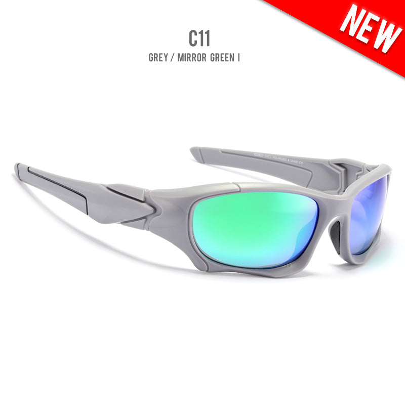 Polarized Real Film Cycling Sports Sunglasses, Night Vision Colorful Mirror Men'S And Women'S Sun Sunglasses