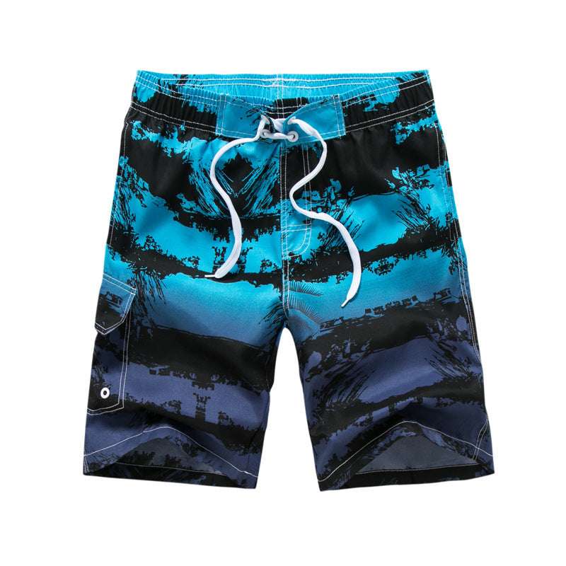 Striped Print Seaside Plus Size Beach Shorts Men - globaltradeleader