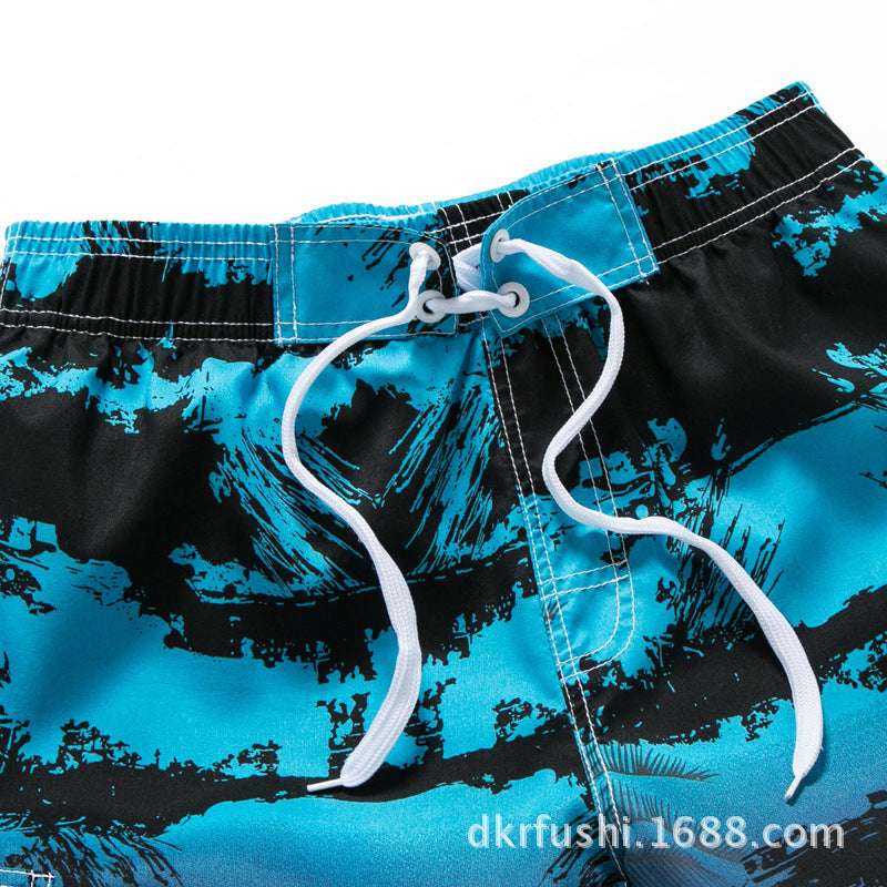 Striped Print Seaside Plus Size Beach Shorts Men - globaltradeleader